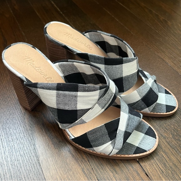 NWOT Madewell Alexandria Mule in Gingham Check - Picture 2 of 6